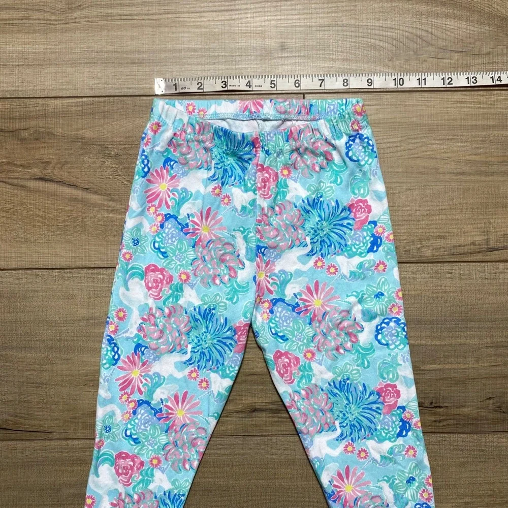 Lilly Pulitzer For Pottery Barn Kids Girls Floral‎ Pajama Pants Size 4 EUC